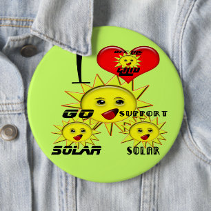 Solar Power Gifts and Promotional Products T-shirt 6 Cm Round Badge