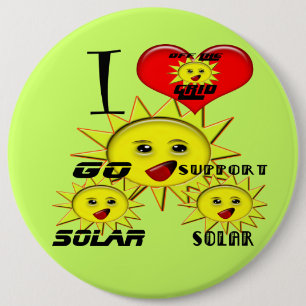 Solar Power Gifts and Promotional Products T-shirt 6 Cm Round Badge