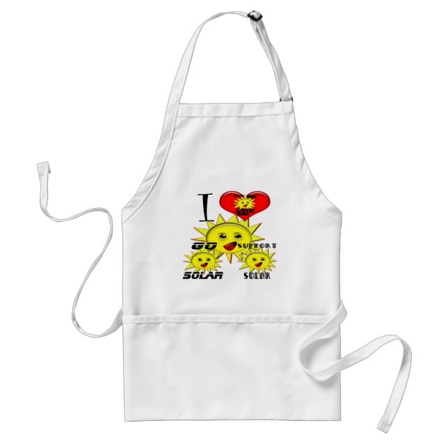 Solar Power Gifts and Promotional Products T-shirt Standard Apron (Front)