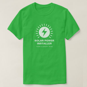 Solar power panel installer business employee T-Shirt