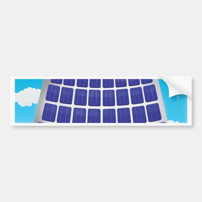 Solar Power Plant Bumper Sticker (Front)