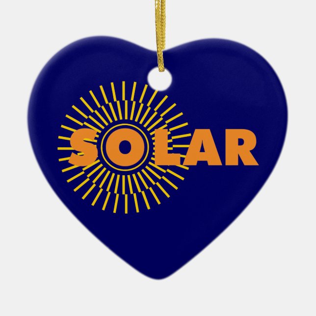 Solar Power Sun Ceramic Tree Decoration (Front)