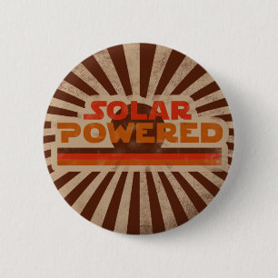 Solar Powered 6 Cm Round Badge