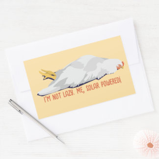 Solar Powered Chicken Rectangular Sticker