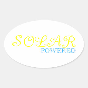 solar powered oval sticker