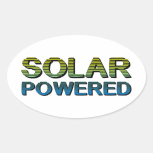 solar powered oval sticker