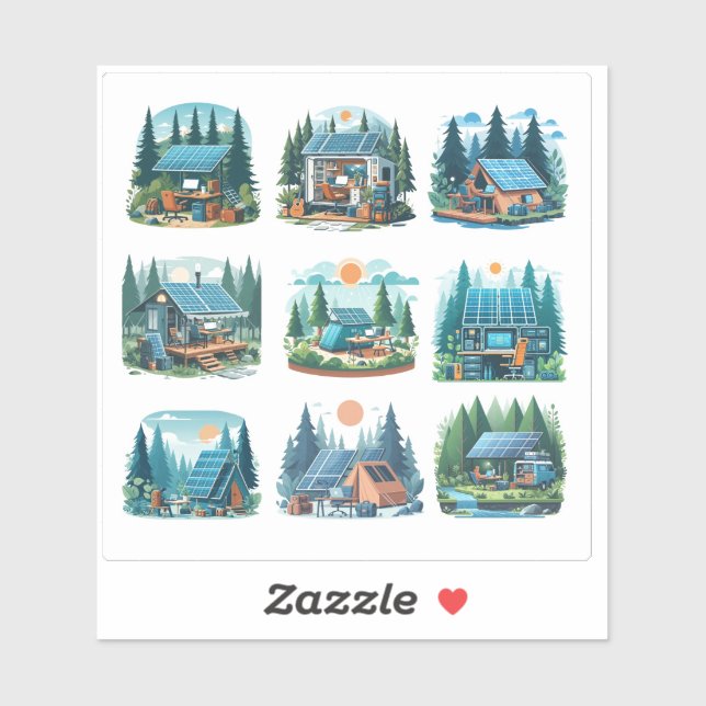 Solar-Powered Portable Office Setup in Forest – Di (Sheet)