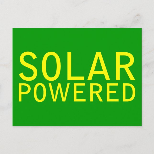 solar powered postcard (Front)