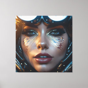 Solar Punk Woman Canvas Print