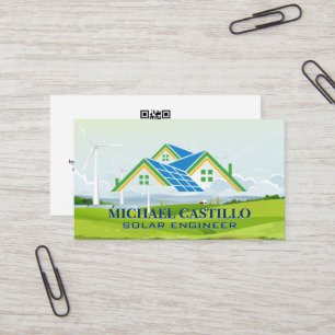 Solar Residential   Energy Power Business Card