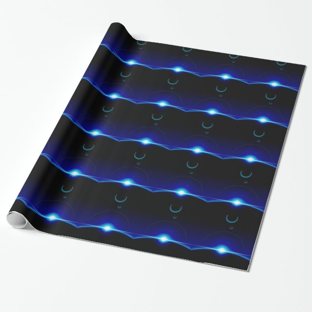 Solar Scene Wrapping Paper (Unrolled)