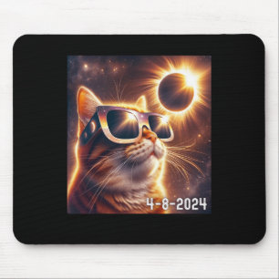 Solar Shirt 2024 Eclipse Wearing Gles Mouse Mat