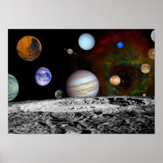 Solar Space System Planets Poster