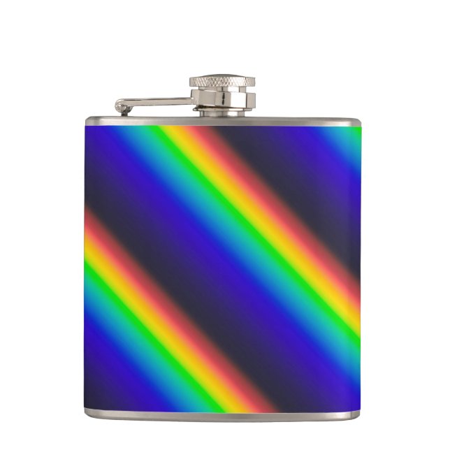 Solar Spectrum Diagonal Hip Flask (Front)
