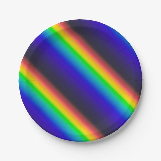 Solar Spectrum Diagonal Paper Plate (Front)