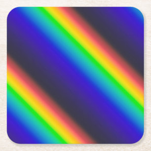 Solar Spectrum Diagonal Square Paper Coaster