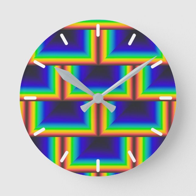 Solar spectrum square round clock (Front)
