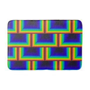 Solar spectrum square scales bath mat