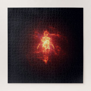 Solar Spirit Fiery in Deep Dark Outer Space Jigsaw Puzzle