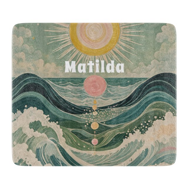 Solar Surge Personalised  Cutting Board (Front)