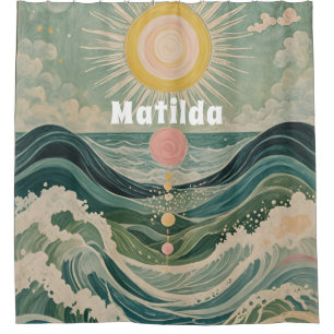 Solar Surge Personalised  Shower Curtain