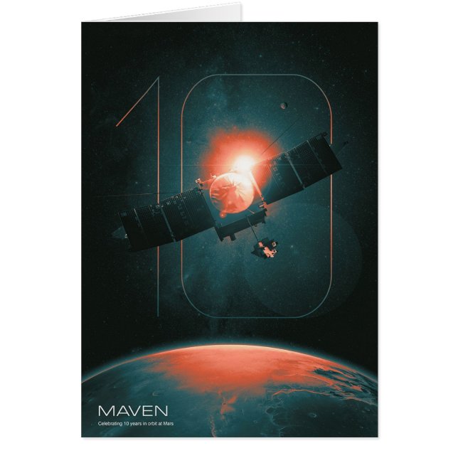 Solar System, 10 Years of Maven Mars Satelite (Front)