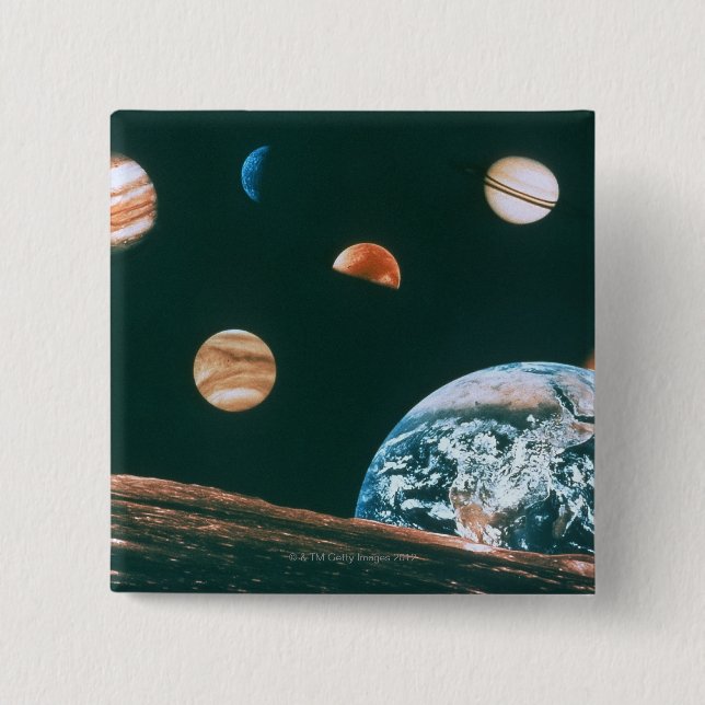 Solar system 15 cm square badge (Front)