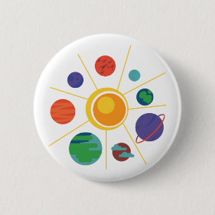 Solar System 6 Cm Round Badge