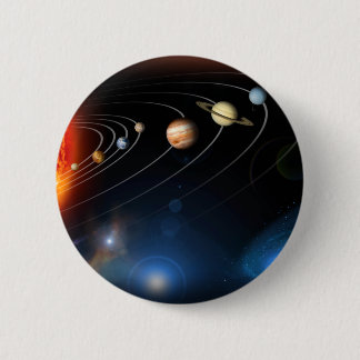 "Solar System" 6 Cm Round Badge