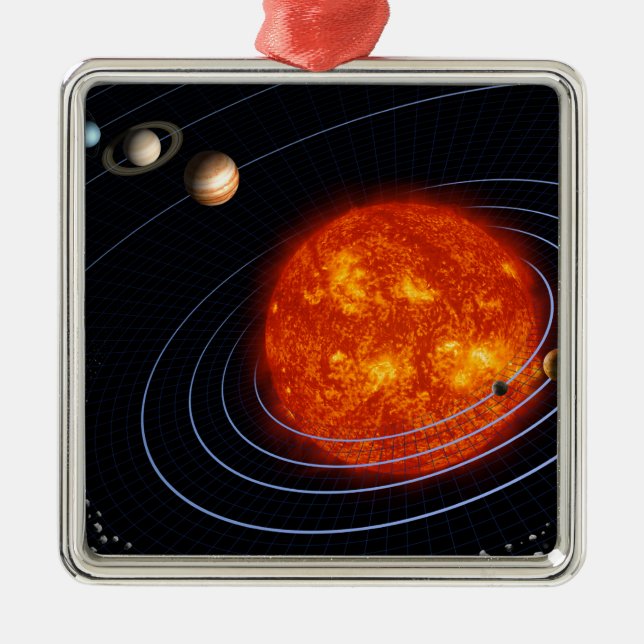 Solar System 8 Metal Tree Decoration (Front)
