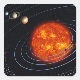 Solar System 8 Square Sticker
