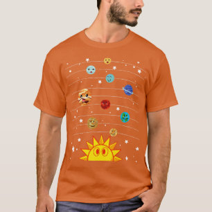 Solar System Astronomy Science Space Cute Planets T-Shirt