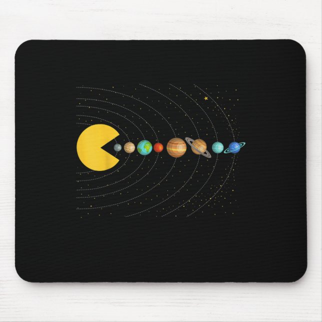 Solar System Astronomy Space Video Games Funny Gra Mouse Mat (Front)