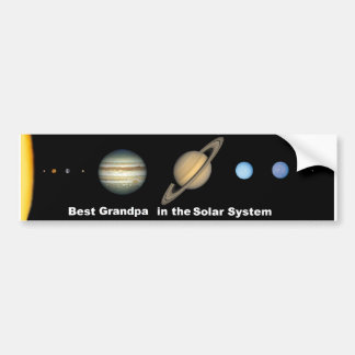 Solar System Best Grand Pa Bumper Sticker