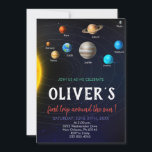 Solar System Birthday, Space, Planets Birthday Invitation<br><div class="desc">Space Birthday Invitation, Planets Invitation, Galaxy Blast Off Solar System Invitation, Solar System Birthday invite, Any Age. Click the customise button for more flexibility in modifying the text or moving the graphics. Contact us if you need this design applied to a specific product to create your own unique matching item....</div>