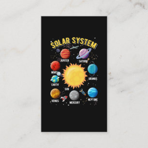 Solar System Boy Girls Cute Planets Astronaut Business Card