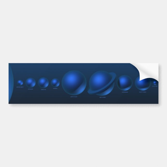 Solar System Bumper Sticker (Front)
