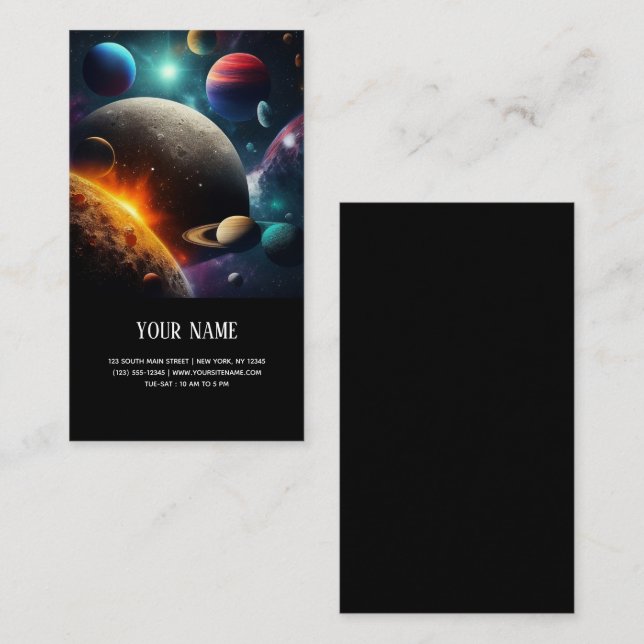 Solar System business card (Front/Back)