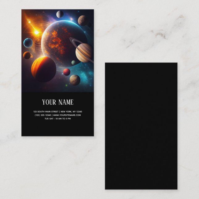 Solar System business card (Front/Back)