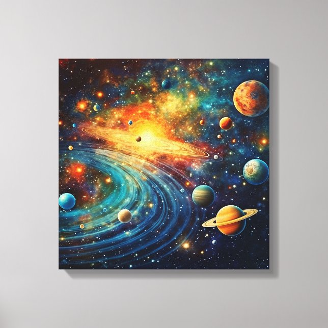Solar System Canvas Art (Front)
