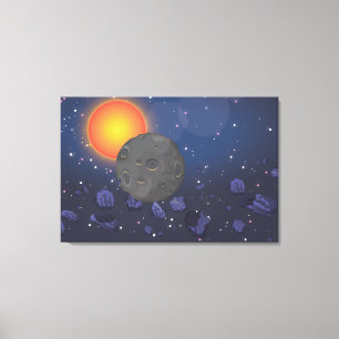solar system canvas print