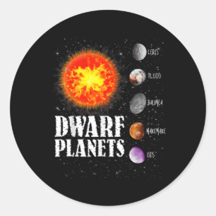 Solar System - Dwarf Planets Gift T Shirt  Classic Round Sticker