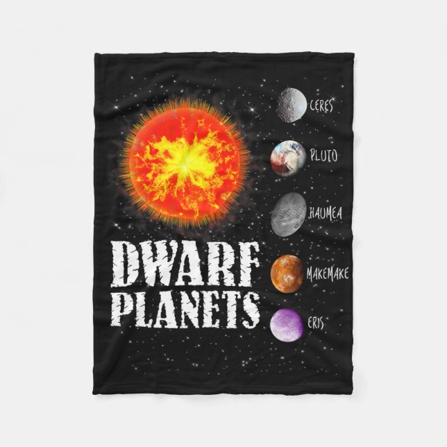 Solar System - Dwarf Planets Gift T Shirt  Fleece Blanket (Front)
