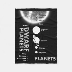 Solar System - Dwarf Planets Gift T Shirt  Fleece Blanket