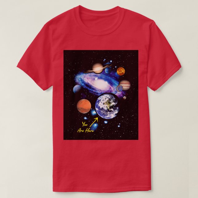 Solar System  Funny Planet Space Geek  T-Shirt (Design Front)