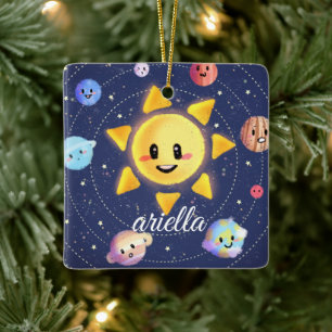 Solar System Galaxy Planets   Ceramic Ornament