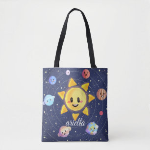 Solar System Galaxy Planets Tote Bag