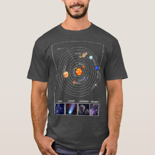 Solar System Graphic Cool Astronomy Scientist Gift T-Shirt