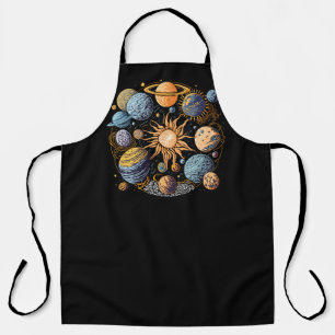 Solar System Graphic Design Apron