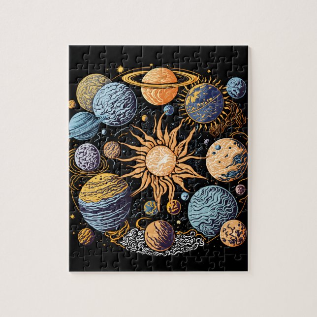 Solar System Graphic Design Jigsaw Puzzle (Vertical)